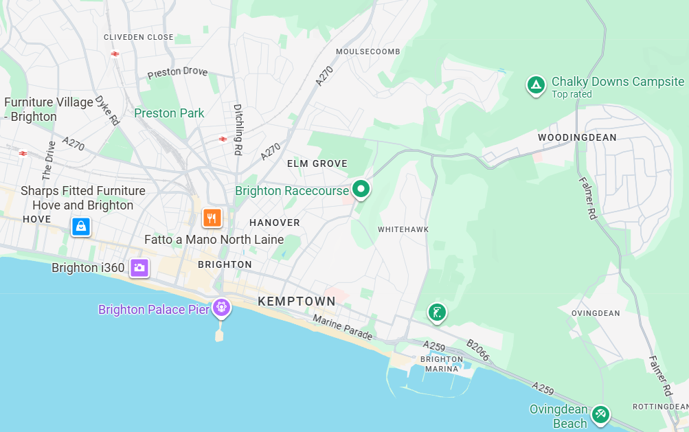Map of Brighton & Hove